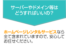 サーバーやドメイン等も全て含まれているので安心!