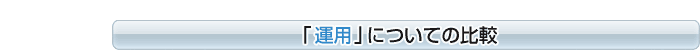 運用についての比較