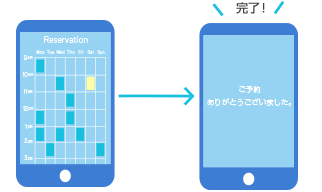 WEBですぐに予約完了できる